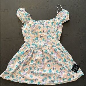 Lulus Floral Bustier Mini Dress